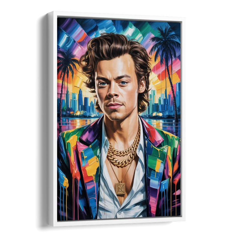 Golden Era Side - White Canvas Wall Art