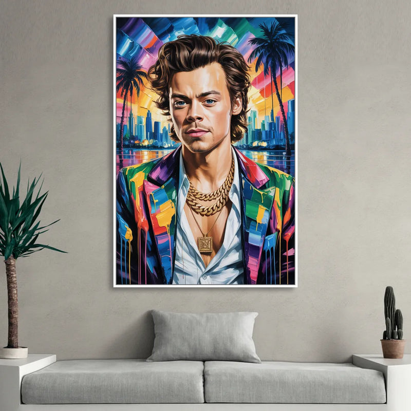 Golden Era Sitting Room - White Canvas Wall Art