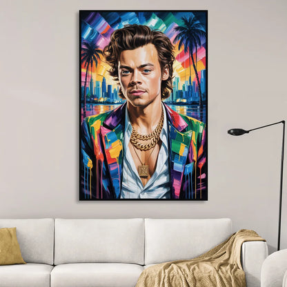 Golden Era Sitting Room - Black Canvas Wall Art