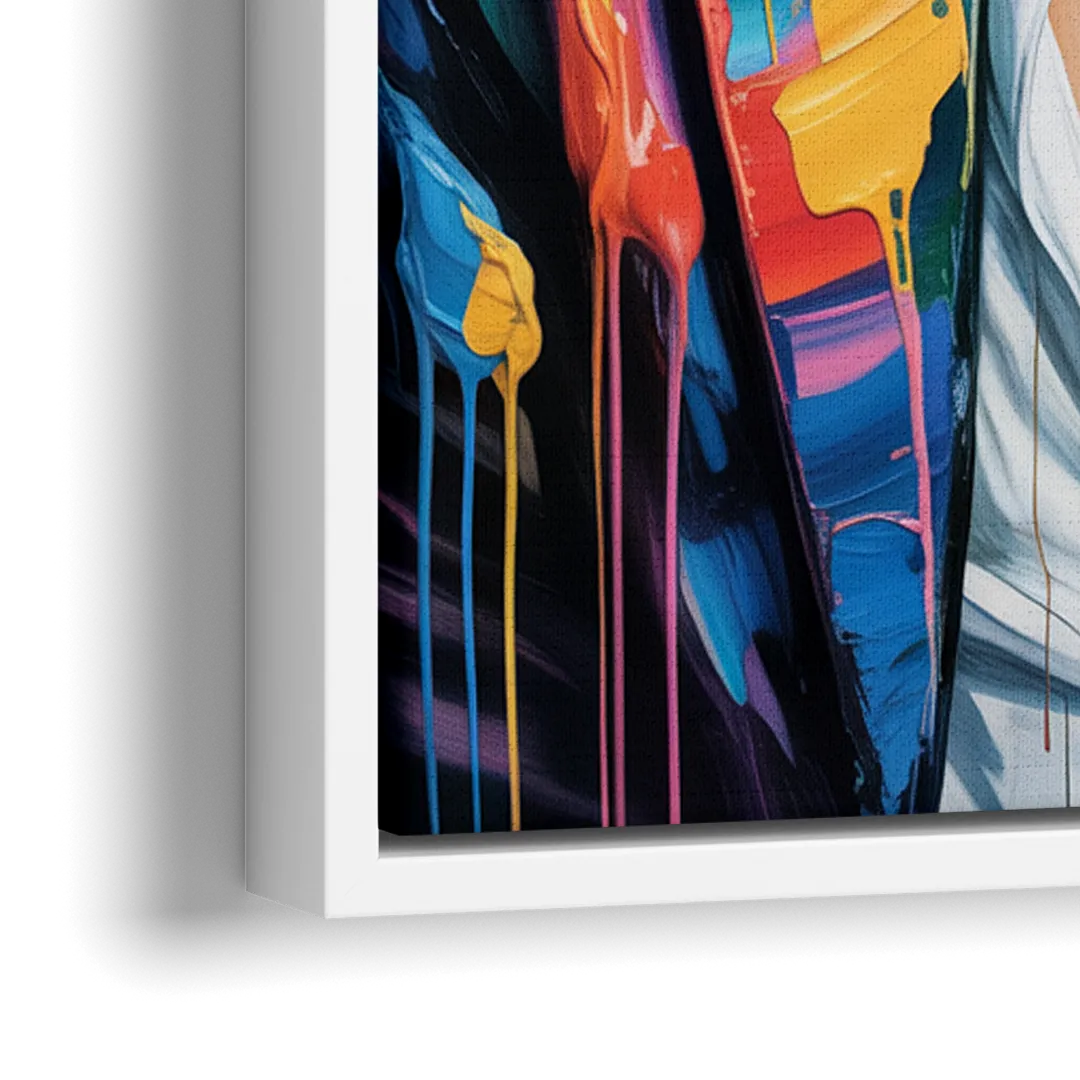 Golden Era - Close-Up White Frame Canvas
