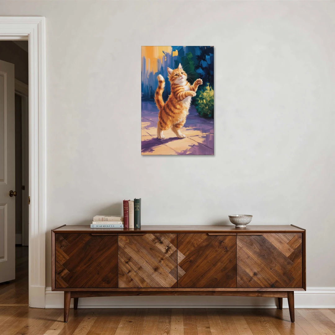 Golden Hour Orange Cat - Canvas Wall Art - Coffee Table - 24x36