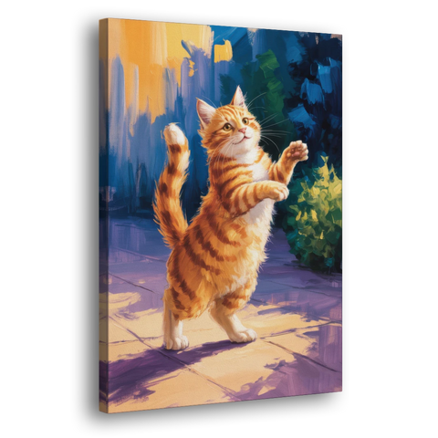Golden Hour Orange Cat - Canvas Wall Art - Side