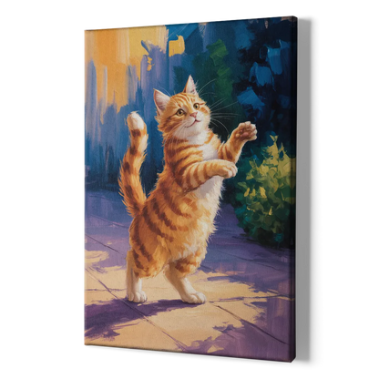 Golden Hour Orange Cat - Canvas Print Art Sides