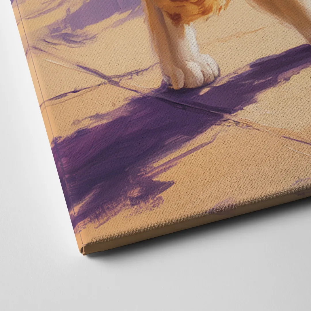 Golden Hour Orange Cat Canvas Close Up