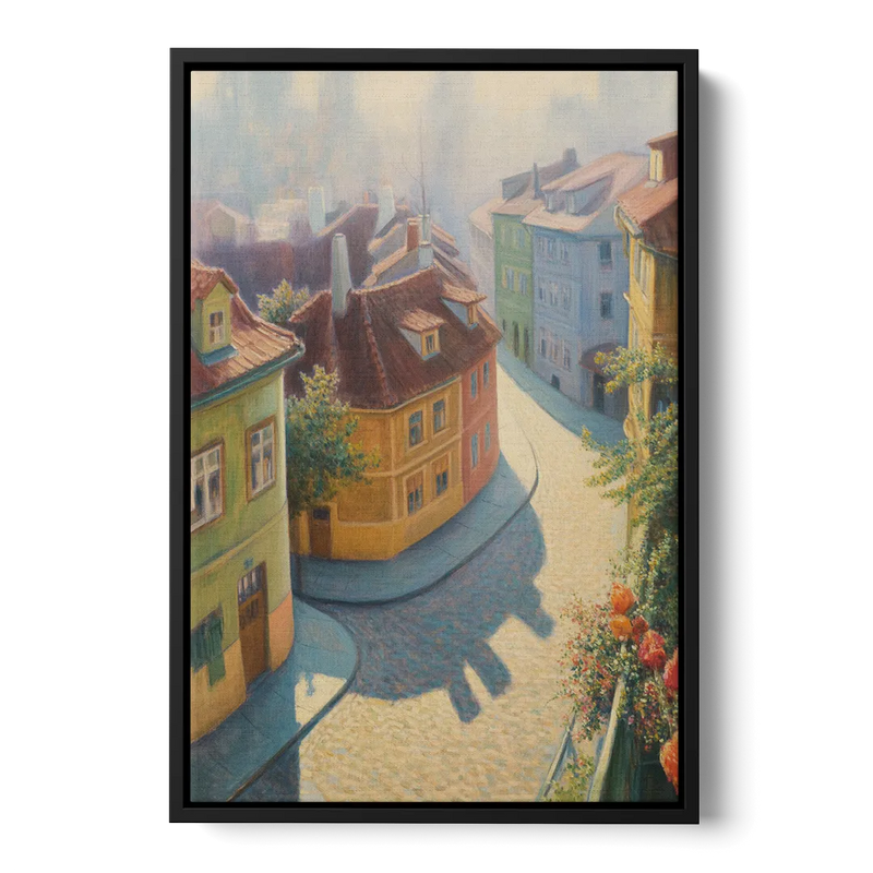 Golden Lane Stories Front - Black Canvas Wall Art