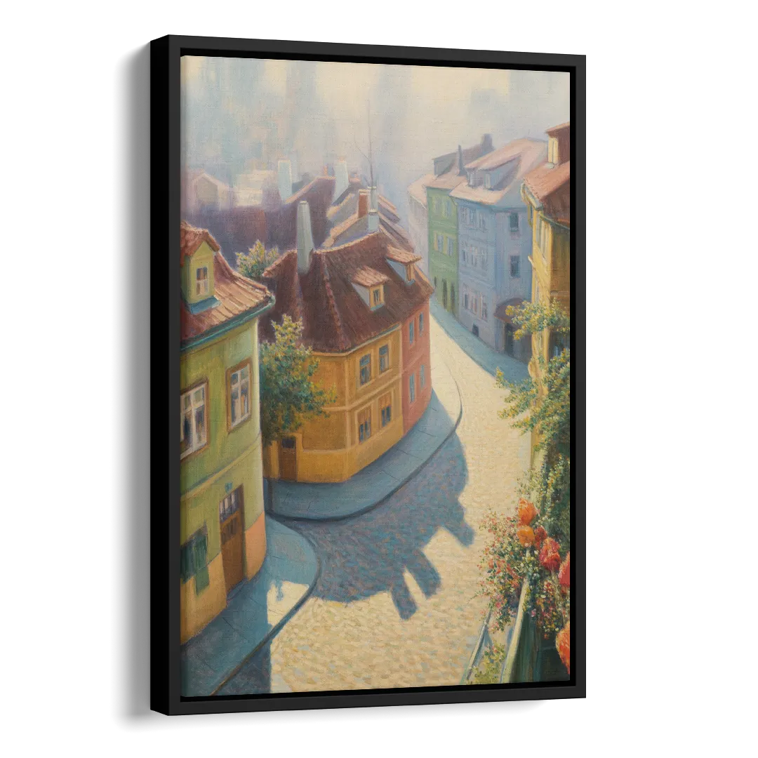 Golden Lane Stories Side - Black Canvas Wall Art