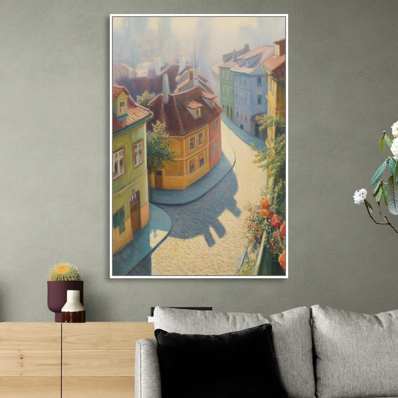 Golden Lane Stories Sitting Room - White Canvas Wall Art