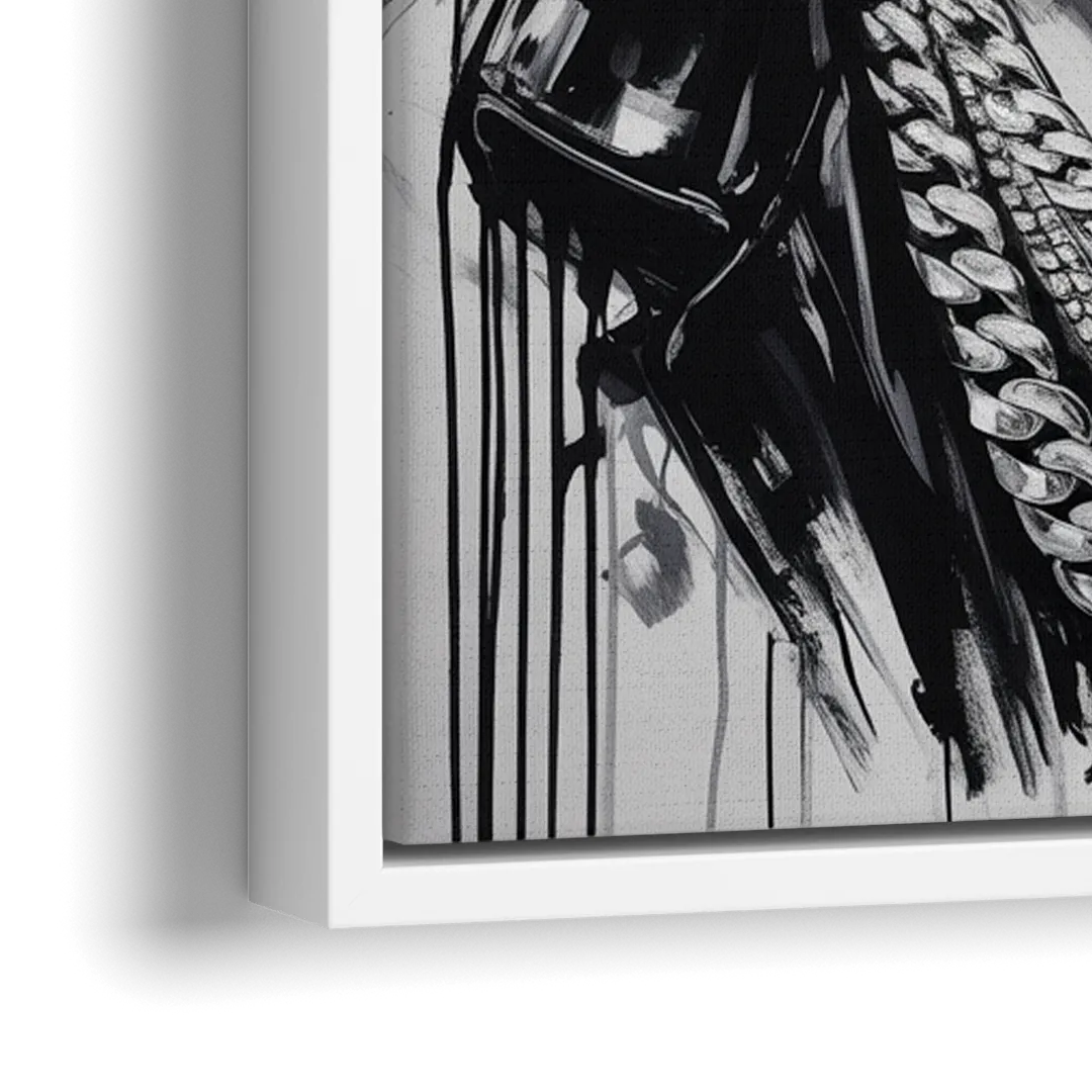 Golden Stream 2.0 - Close-Up White Frame Canvas