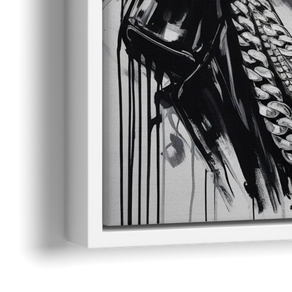 Golden Stream 2.0 - Close-Up White Frame Canvas
