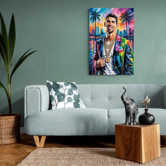 Golden Stream - Canvas Wall Art Living Room
