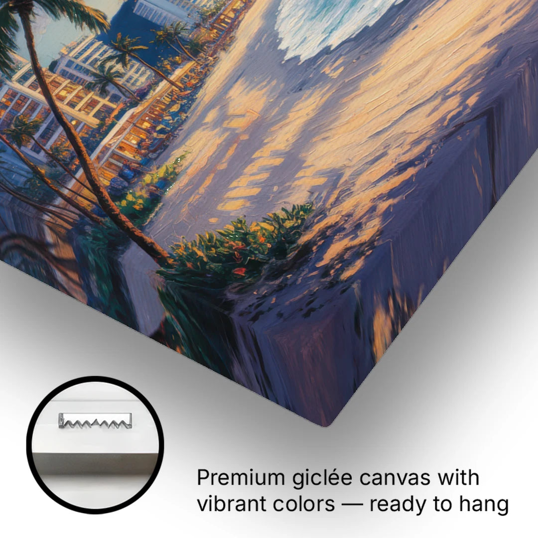 Golden Zone Beachfront - Canvas Wall Art - Gallery Wrap Corner
