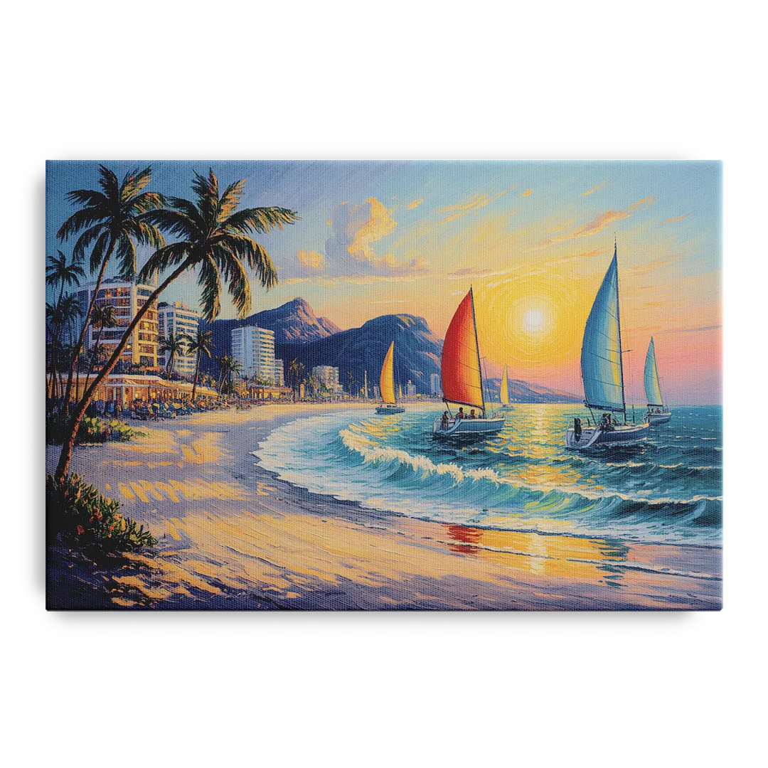 Golden Zone Beachfront Front - Canvas Wall Art