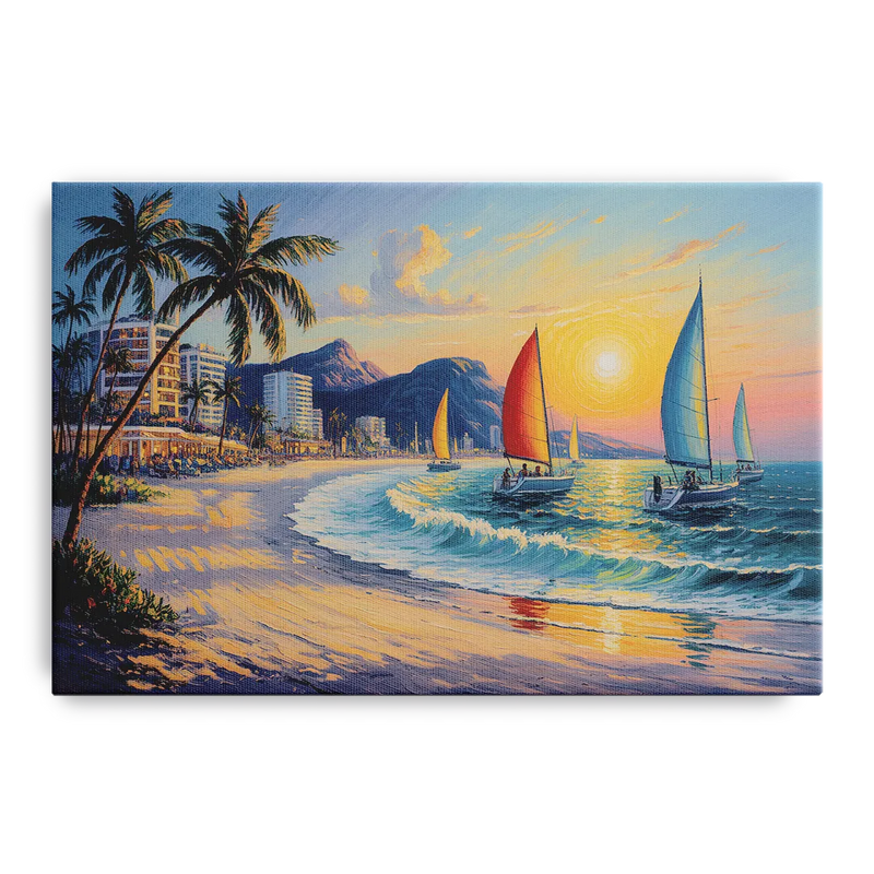 Golden Zone Beachfront Front - Canvas Wall Art
