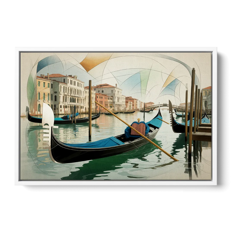 Gondola Dreams Front - White Canvas Wall Art