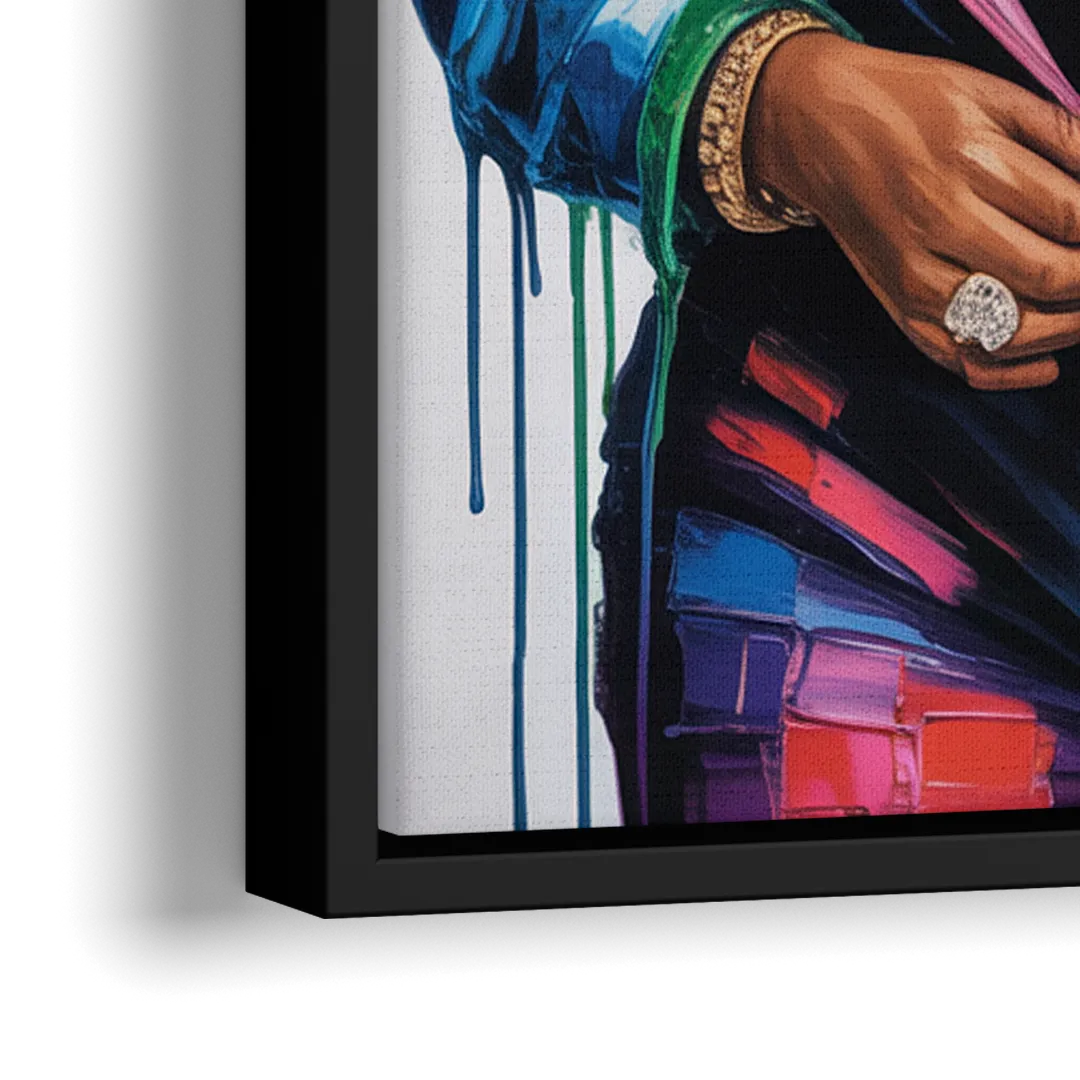Good As Gold 2.0 - Close-Up Black Frame Canvas