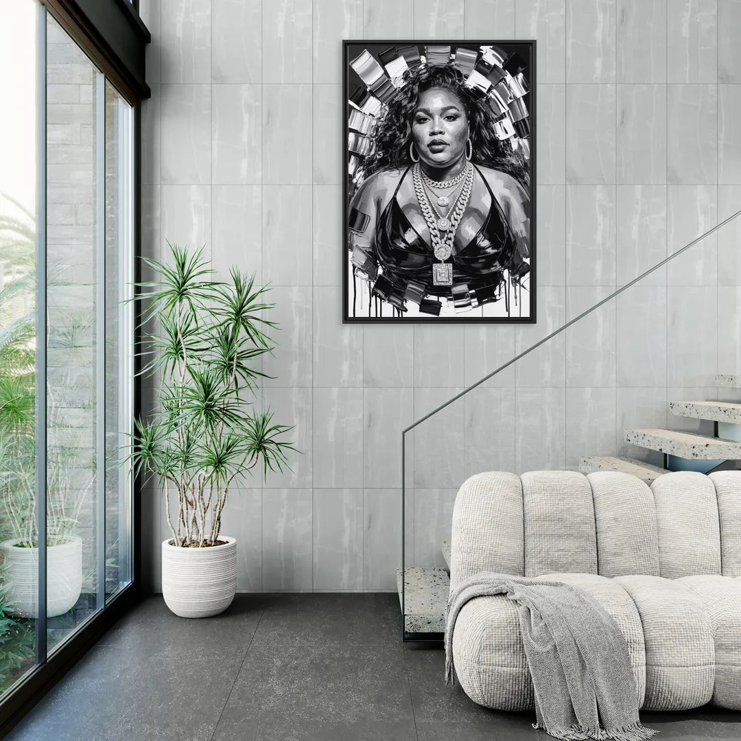 Good As Gold - Living Room Black Frame Canvas