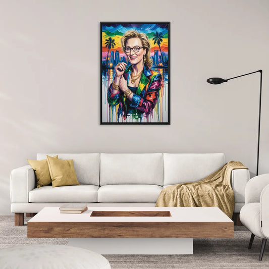 Grace Note - Living Room Black Frame Canvas