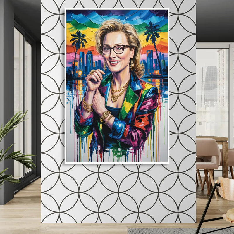 Grace Note Living Room - White Canvas Wall Art
