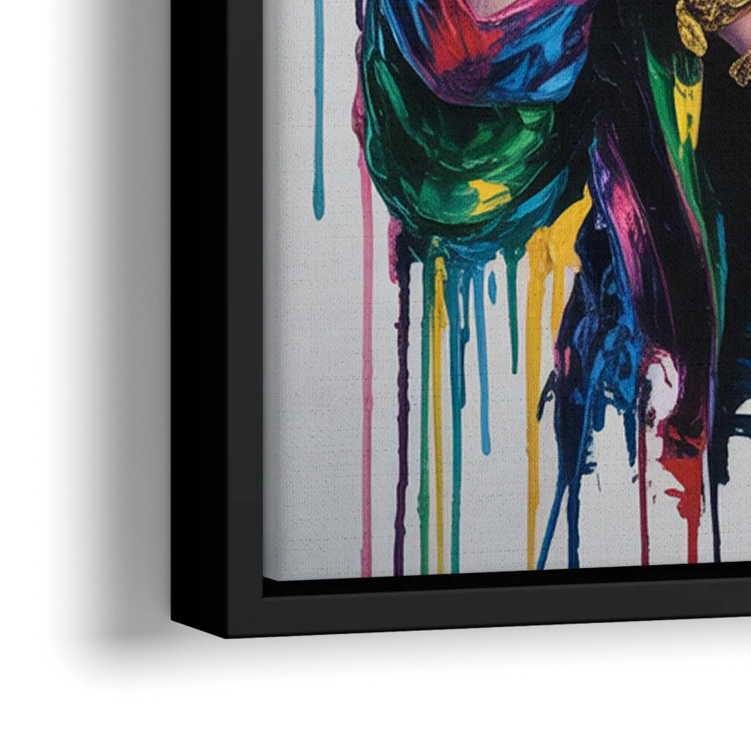 Grace Note - Close-Up Black Frame Canvas