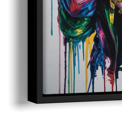 Grace Note - Close-Up Black Frame Canvas