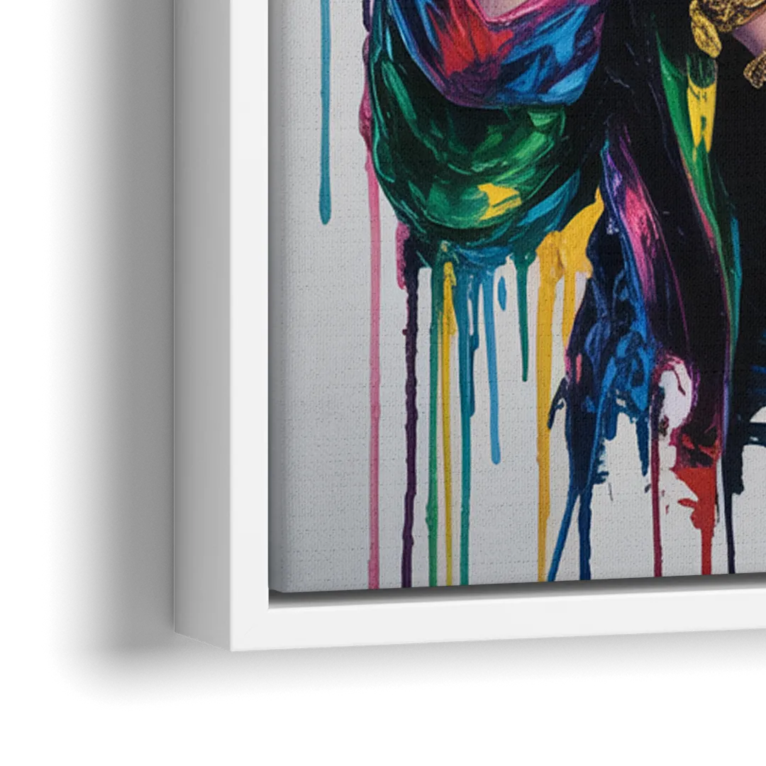 Grace Note - Close-Up White Frame Canvas
