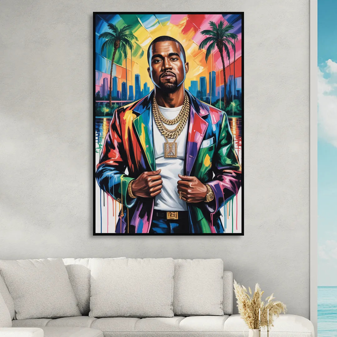 Graduation Living Room - Black Canvas Wall Art