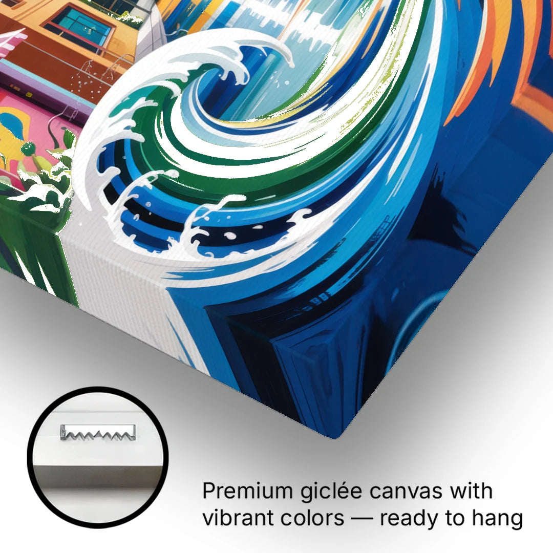 Graffiti Alley Urban - Canvas Wall Art - Gallery Wrap Corner