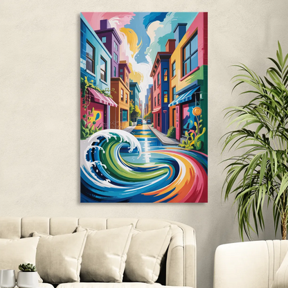 Graffiti Alley Urban Living Room - Canvas Wall Art
