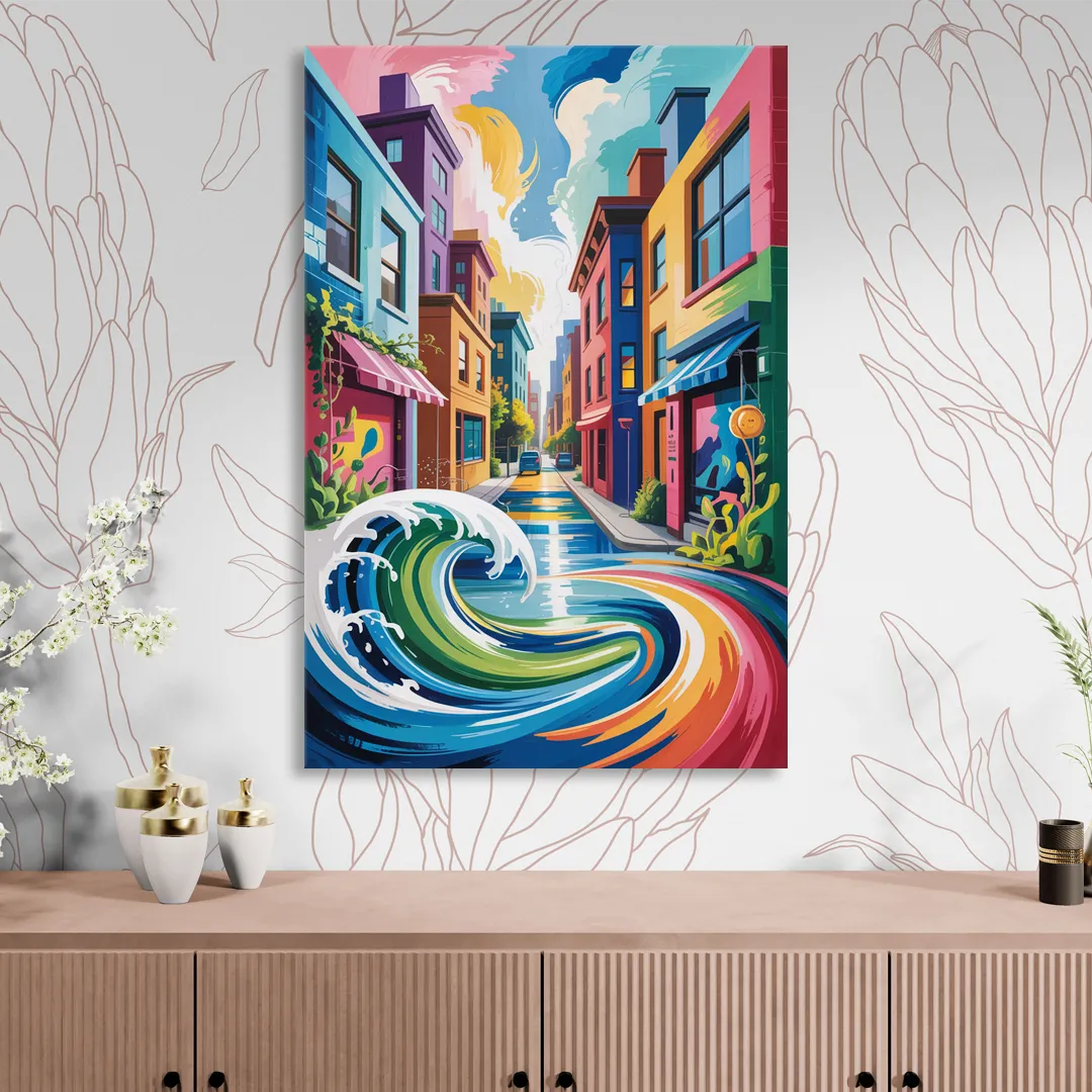 Graffiti Alley Urban Sitting Room - Canvas Wall Art