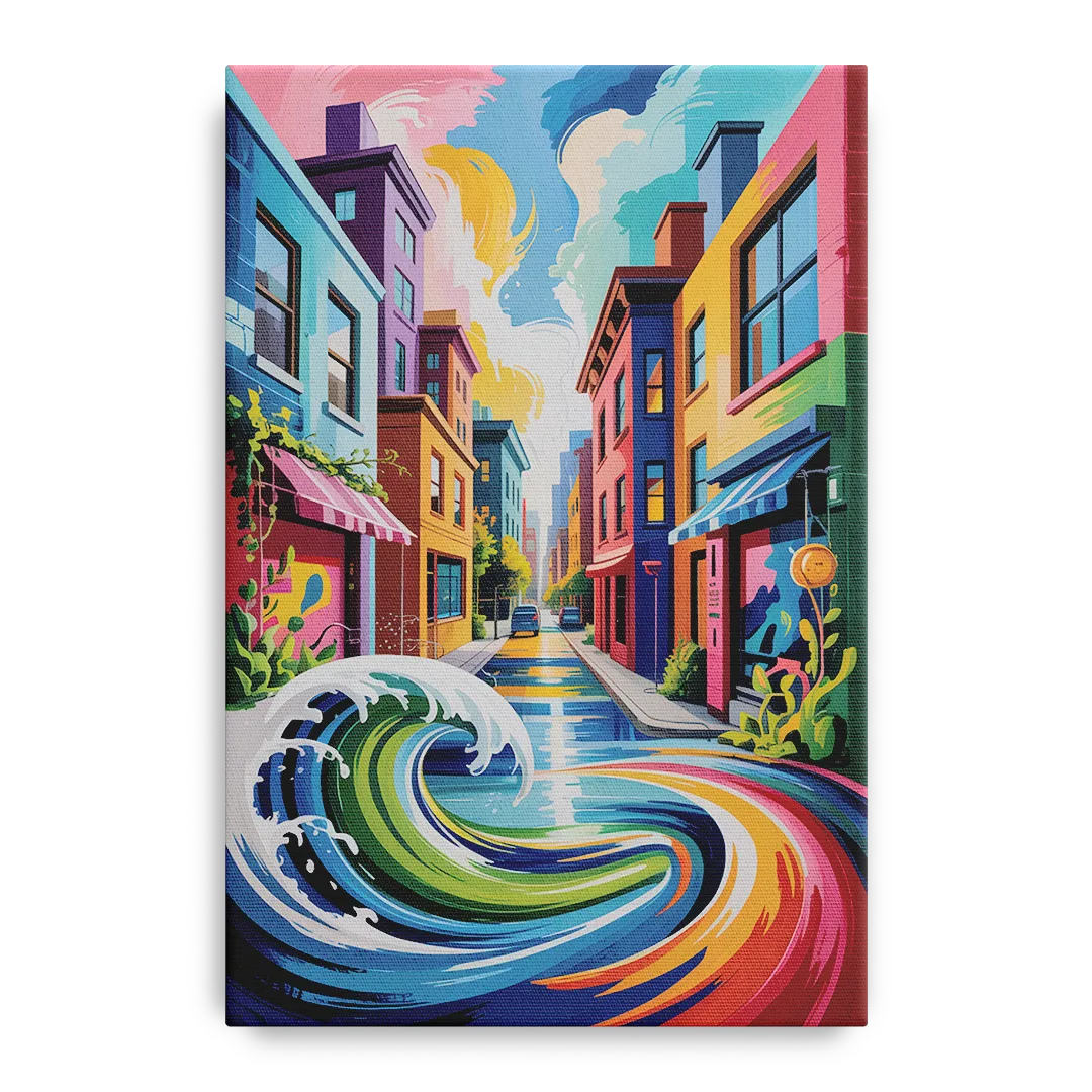 Graffiti Alley Urban Front - Canvas Wall Art