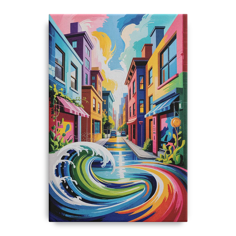 Graffiti Alley Urban Front - Canvas Wall Art