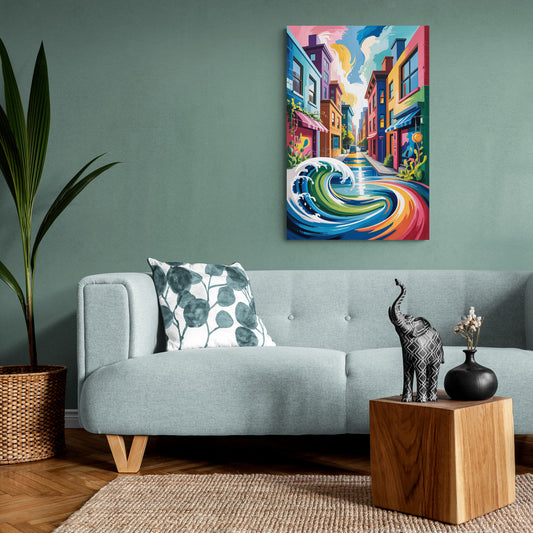 Graffiti Alley Urban - Canvas Wall Art Living Room