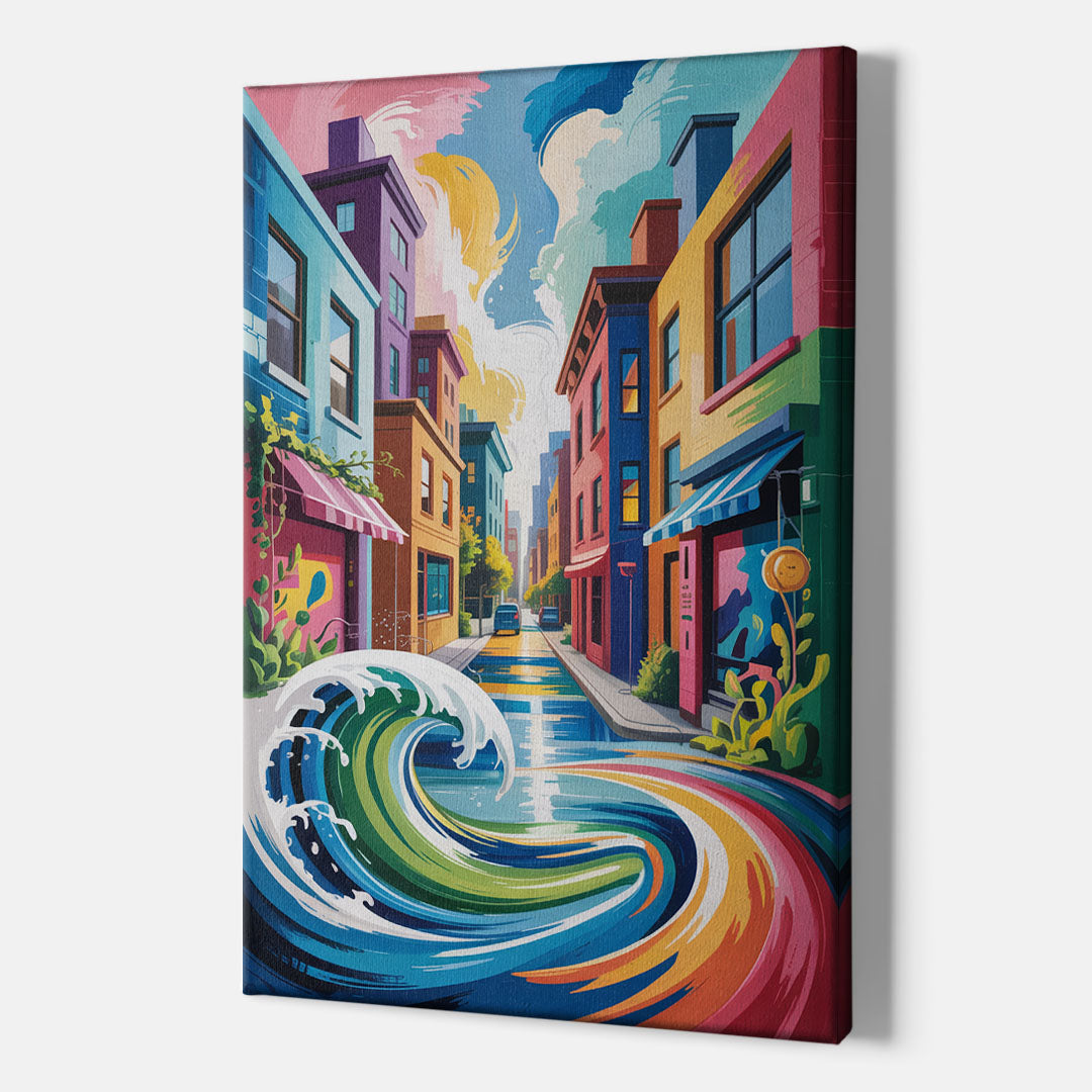 Graffiti Alley Urban - Canvas Print Art Sides