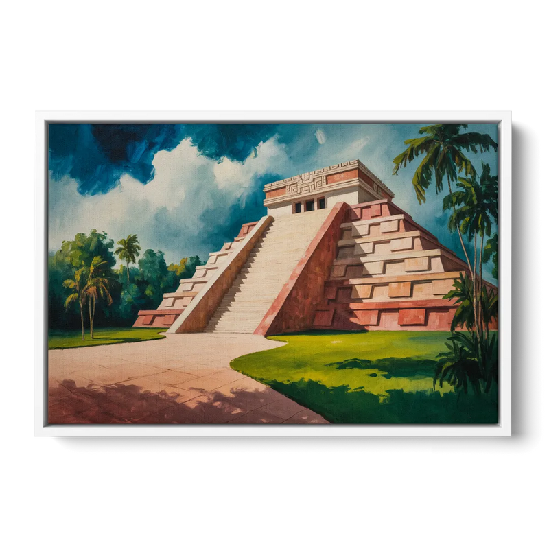 Gran Museo del Mundo Maya Front - White Canvas Wall Art