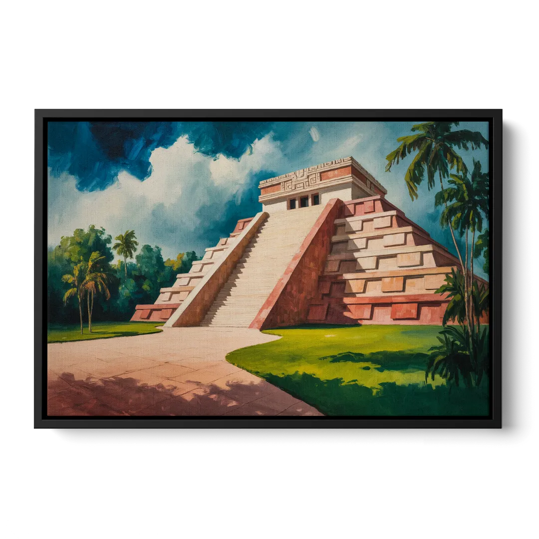 Gran Museo del Mundo Maya Front - Black Canvas Wall Art