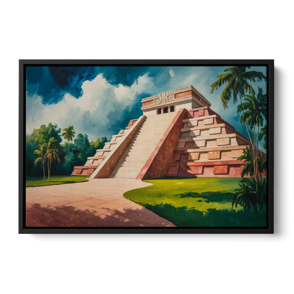 Gran Museo del Mundo Maya Front - Black Canvas Wall Art