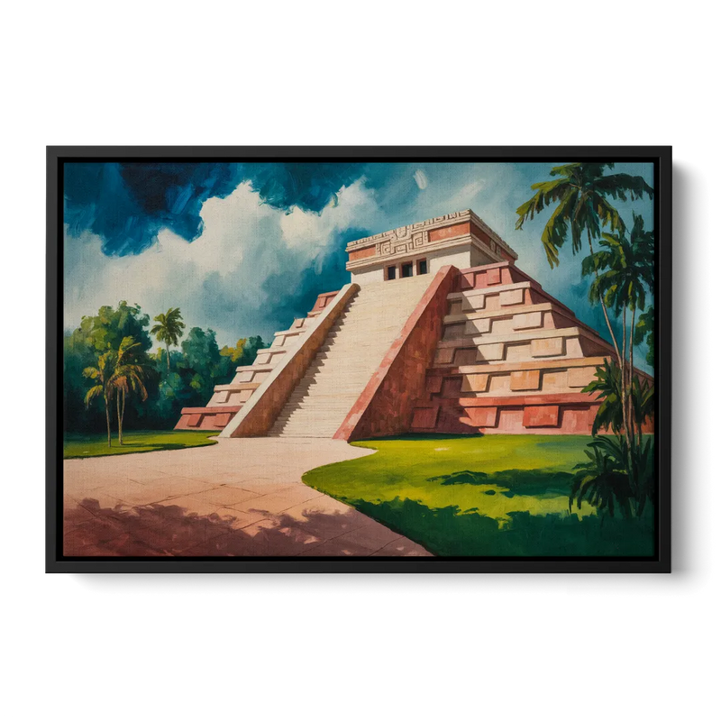 Gran Museo del Mundo Maya Front - Black Canvas Wall Art