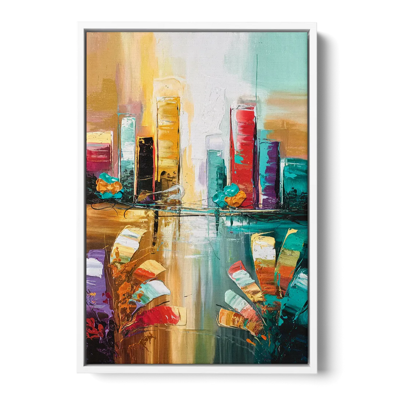 Grand Rapids Artistic City Vibes Front - White Canvas Wall Art