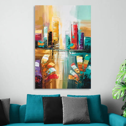 Grand Rapids Artistic City Vibes Sitting Room - Canvas Wall Art