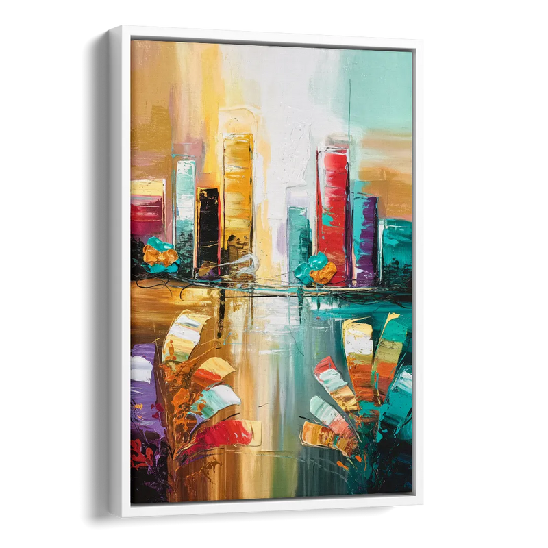Grand Rapids Artistic City Vibes Side - White Canvas Wall Art