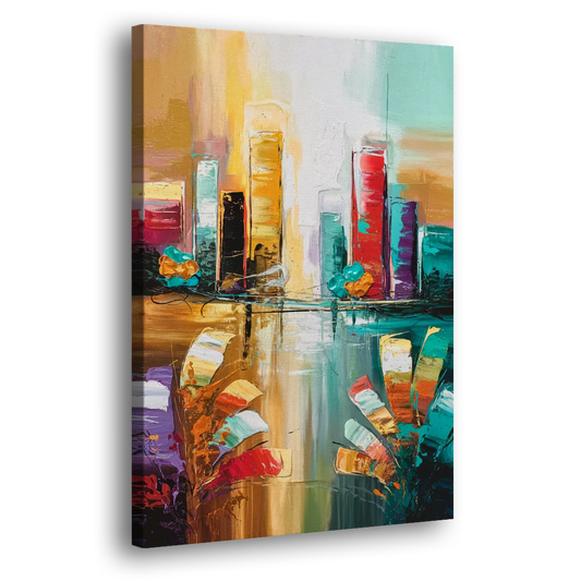 Grand Rapids Artistic City Vibes Side - Canvas Wall Art