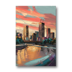 Grand Rapids Downtown Skyline - Canvas Wall Art - Front