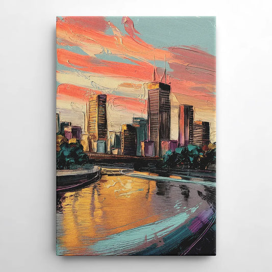 Grand Rapids Downtown Skyline - Canvas Wall Art