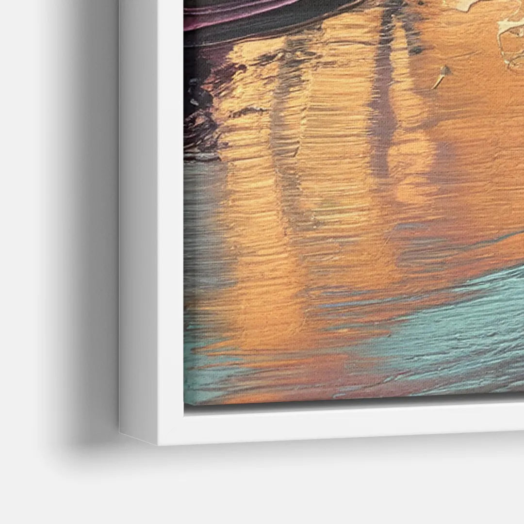 Grand Rapids Downtown Skyline - Close-Up White Frame Canvas
