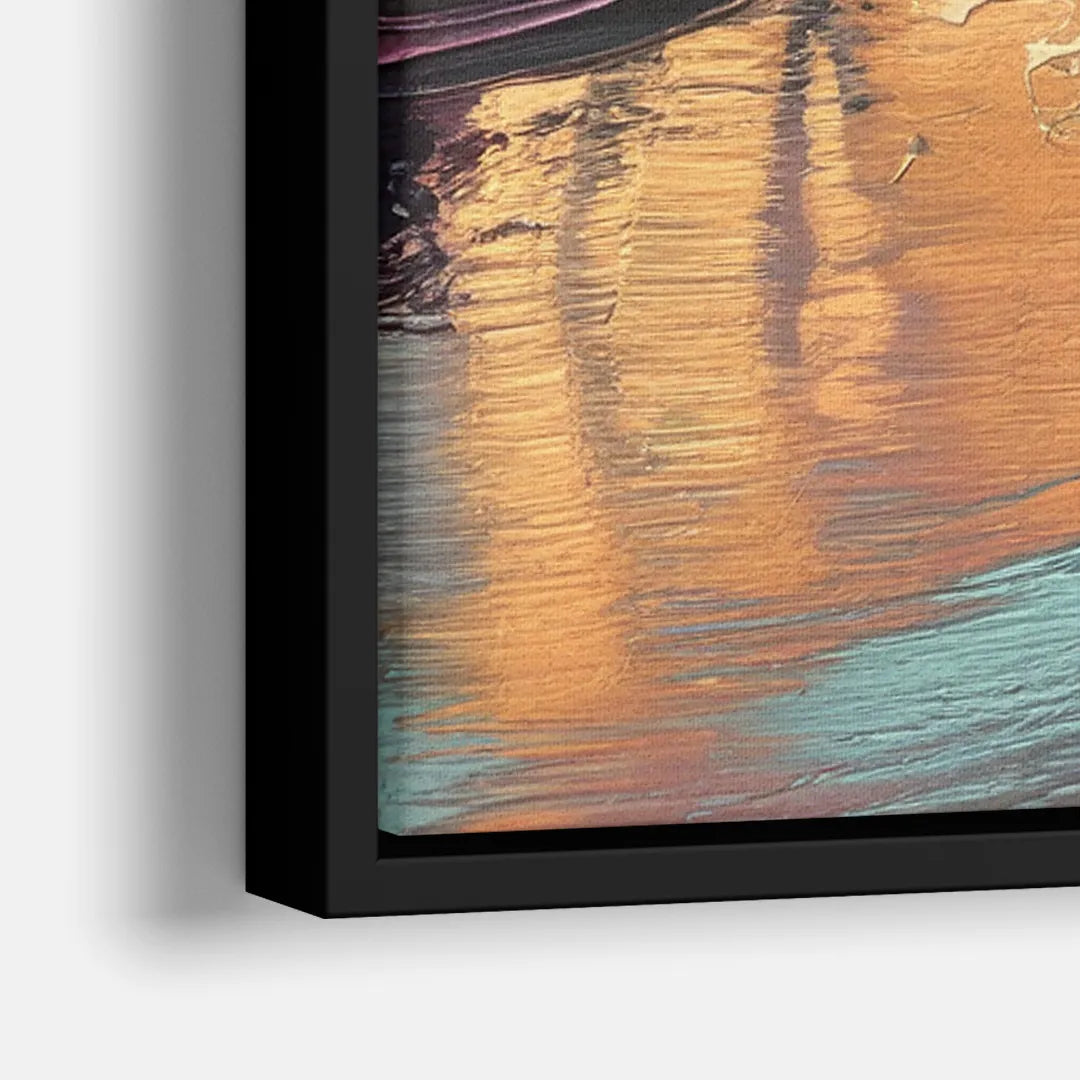 Grand Rapids Downtown Skyline - Close-Up Black Frame Canvas