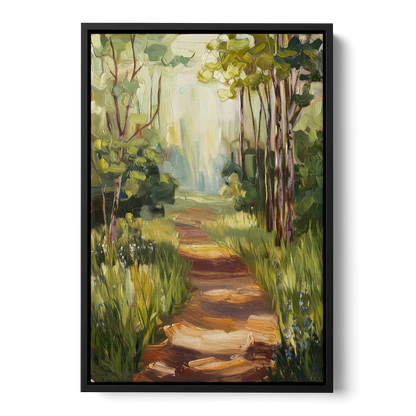 Grand Rapids Forest and Trails Front - Black Canvas Wall Art