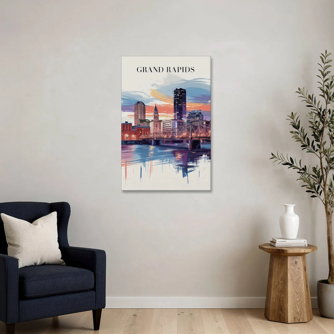 Grand Rapids Historic Landmarks - Canvas Wall Art - Sofa - 24x36