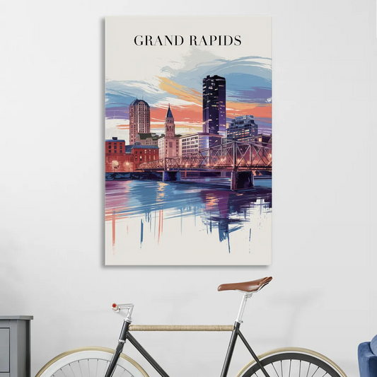 Grand Rapids Historic Landmarks Living Room - Canvas Wall Art