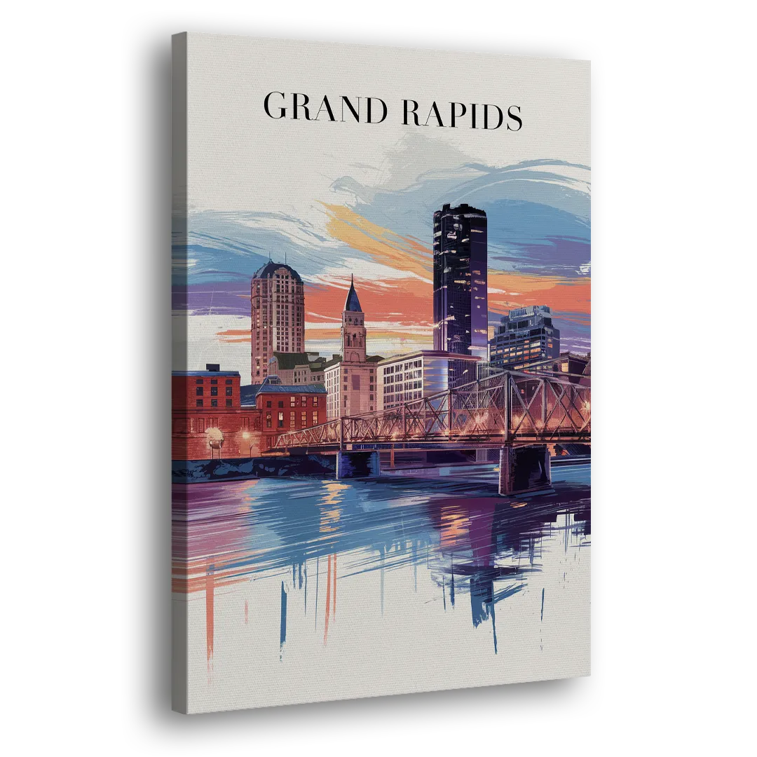 Grand Rapids Historic Landmarks Side - Canvas Wall Art