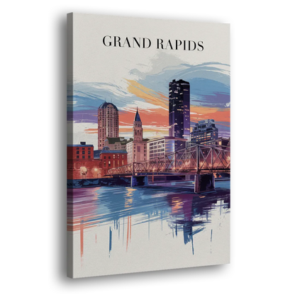Grand Rapids Historic Landmarks Side - Canvas Wall Art